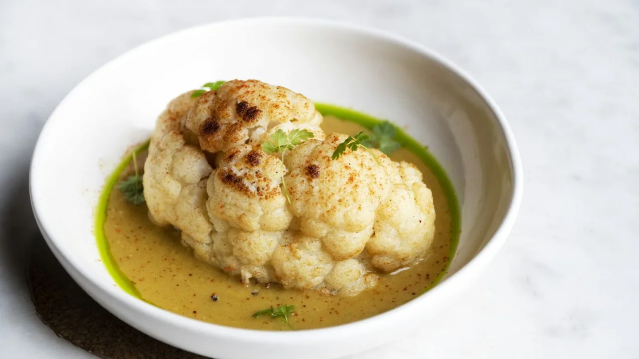 Kukkakaali ja ”gribish”-kastike.