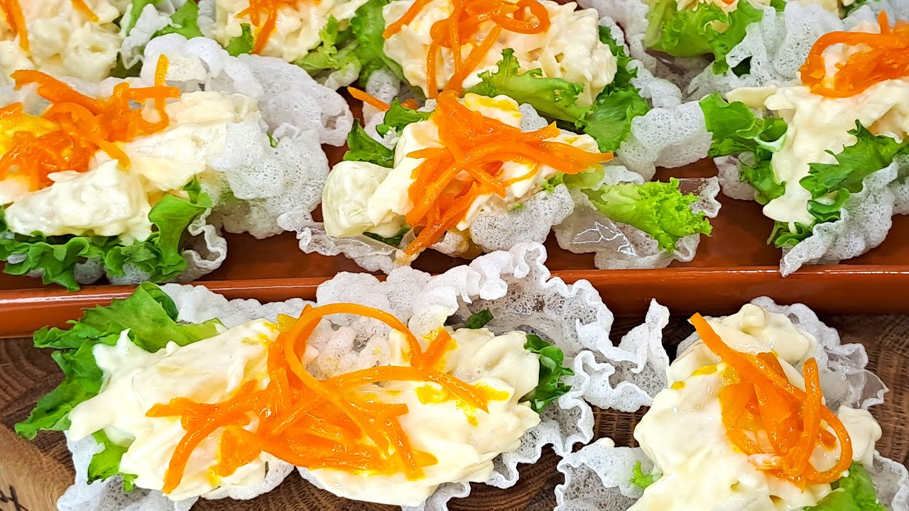 Korvaa kanapeet ja tartaletit – sosiaalisessa mediassa toistetaan kaunis riisipaperista valmistettu ”Pilvi”-alkupala