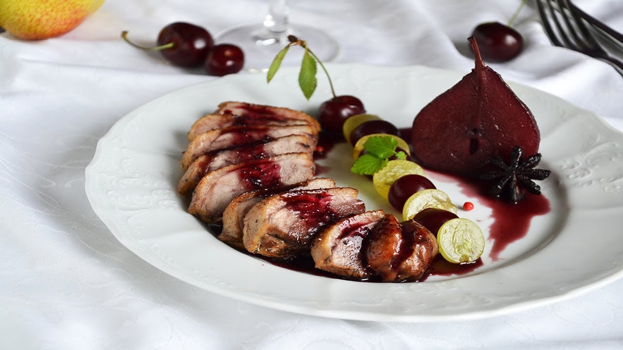 Ankanrinta ja marinoitu punakaali