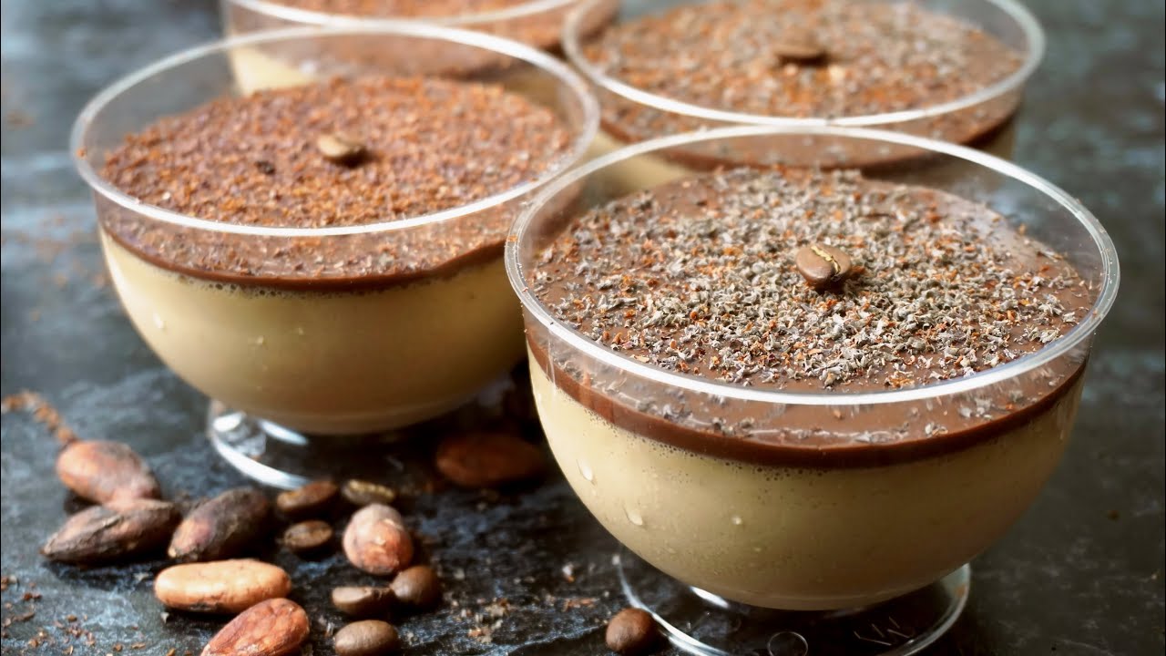 Carlos Arginianon yksinkertainen ja mutkaton jälkiruoka: kahvipannacotta suklaakreemillä.