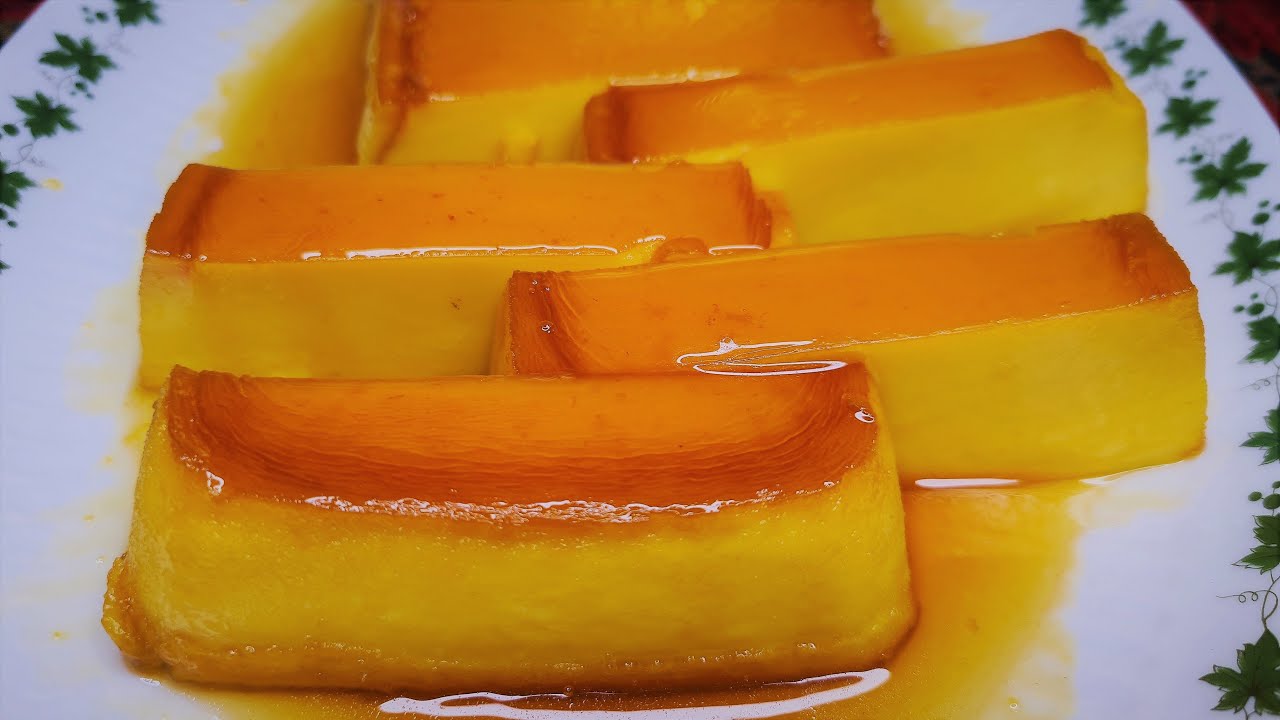 Sokeriton mangoflan: valmistus muutamassa minuutissa