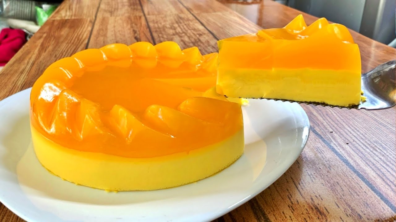 Sokeriton mangoflan: valmistus muutamassa minuutissa