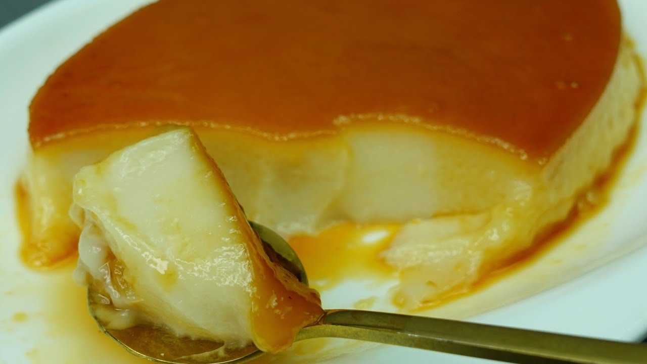 Sokeriton mangoflan: valmistus muutamassa minuutissa