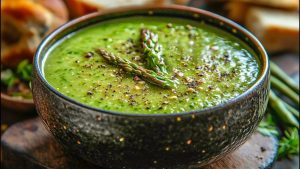 Ihanteellinen puhdistava keitto opuntia-kaktuksesta ja poblano-paprikasta kehon puhdistamiseen ja ruoansulatuksen parantamiseen.