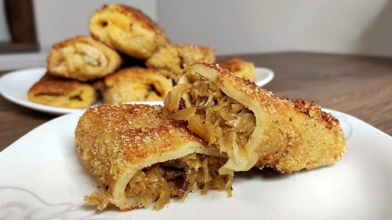 Rapeat krapulakroketit kaalilla ja sienillä – helppo resepti, joka sopii täydellisesti borssikeittoon.