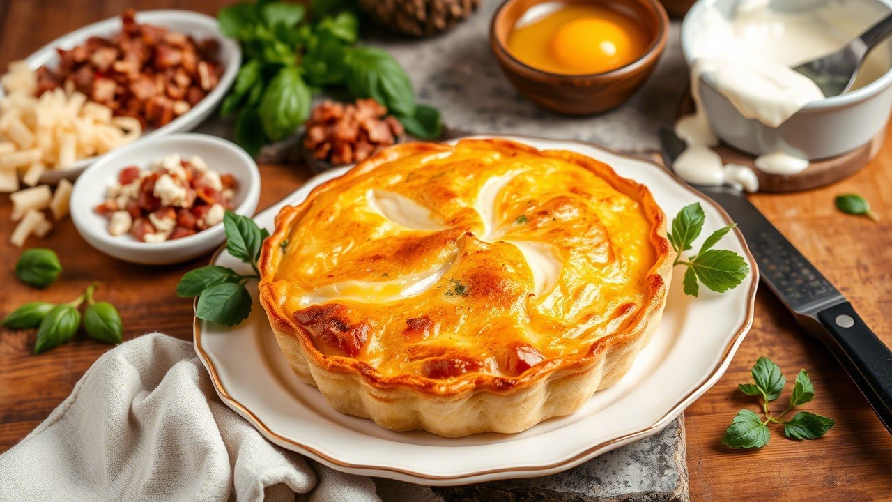 Kish kurpitsalla, porkkanalla ja pekonilla – kermainen, mausteinen ja erittäin helppo valmistaa.