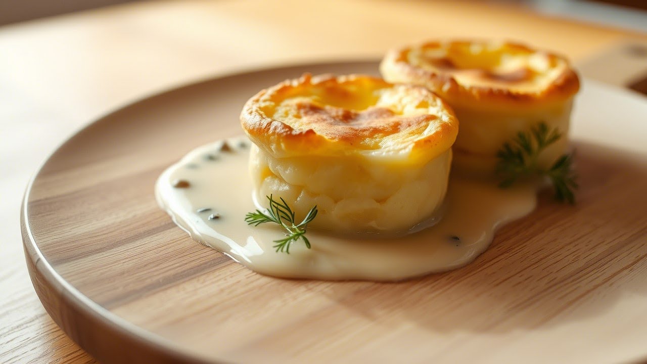 Ilmavat perunasufleet uunista