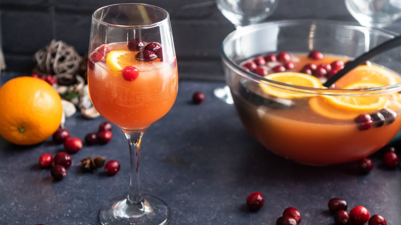 Alkoholillinen ja alkoholittomat appelsiinipunssi