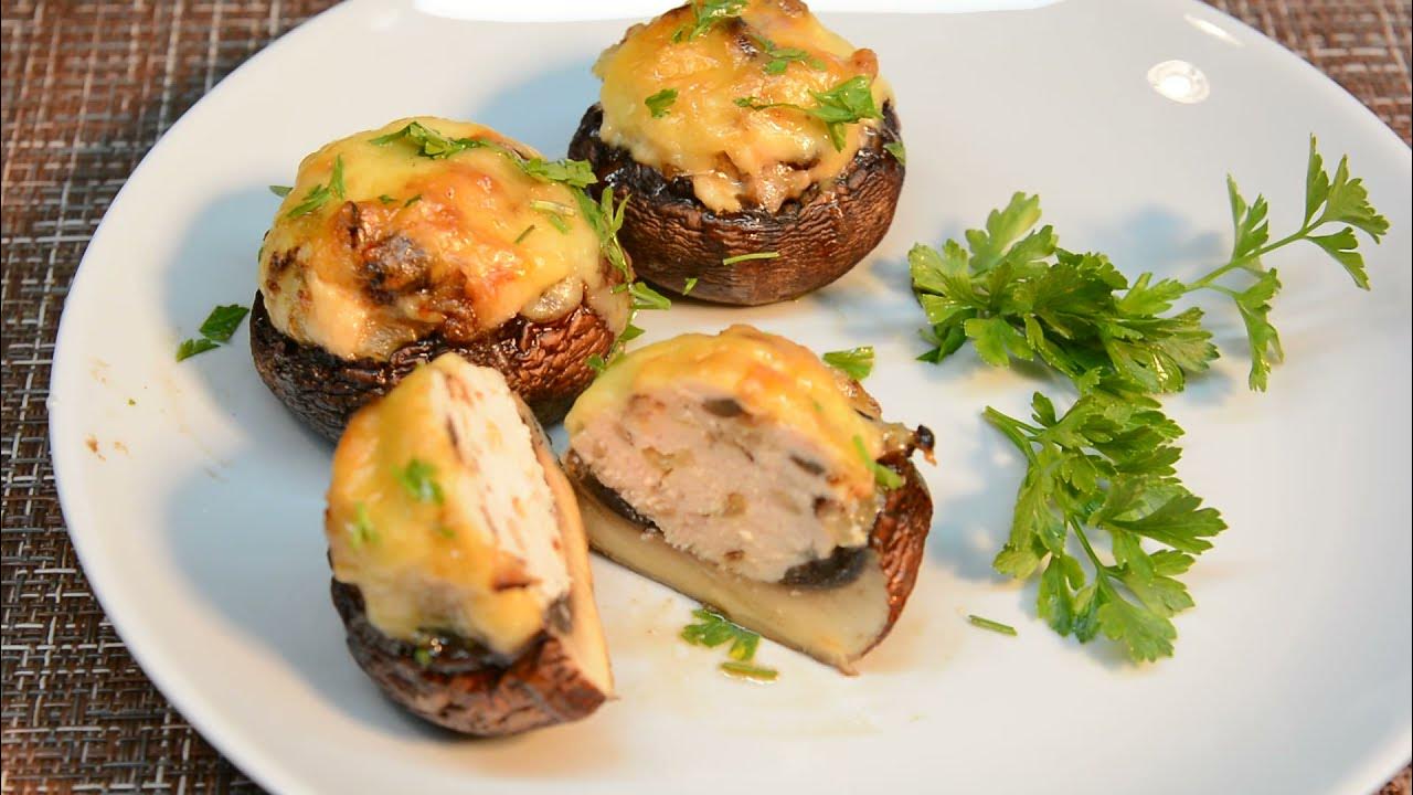 Ihanteellinen alkupala: täytetyt sienet aerogrillissä.