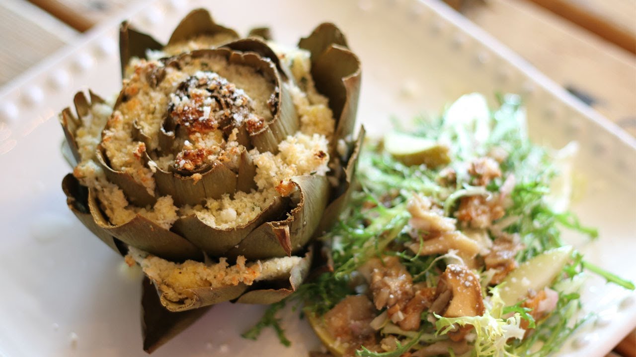 artichoke recipe with almonds and ham: ”To enjoy this excellent winter vegetable”.