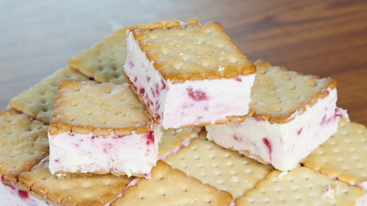 Alfahores-mansikkajäätelö: helppo resepti, jossa on 4 ainesosaa ja joka valmistuu 15 minuutissa.