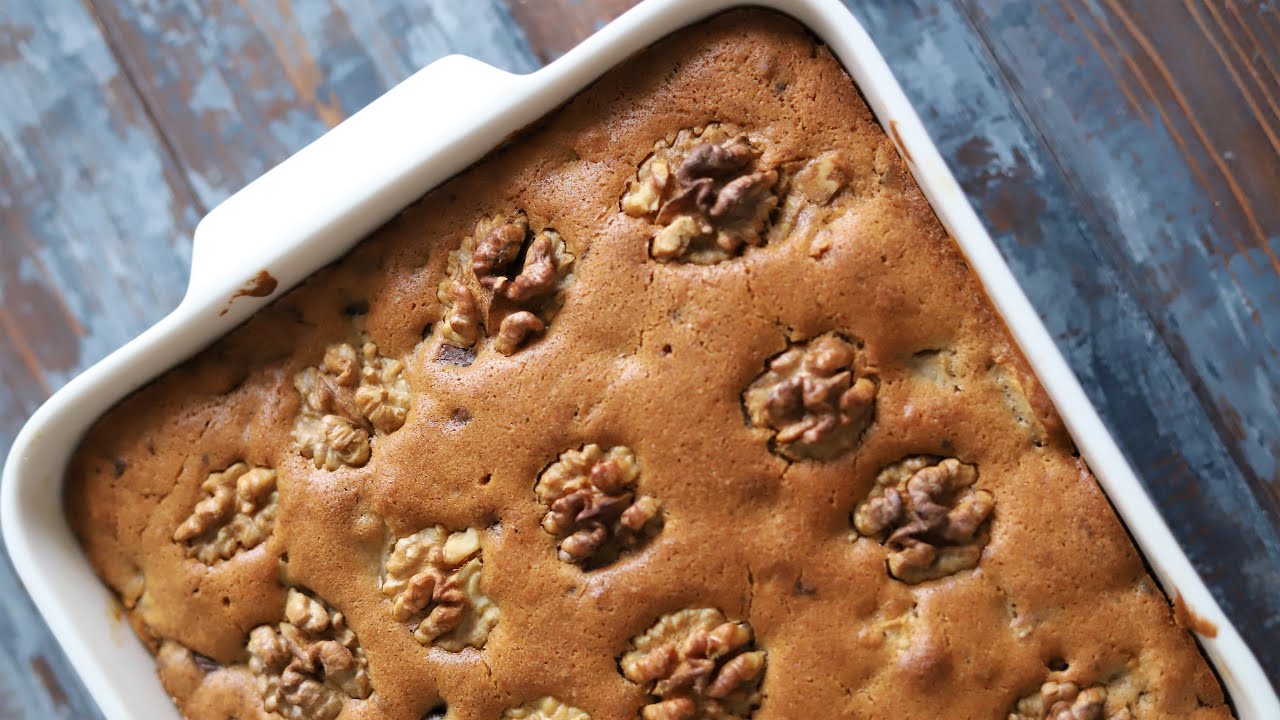 Pähkinä-, appelsiini- ja suklaakakku: uskomattoman mehevä ja valmis 20 minuutissa.