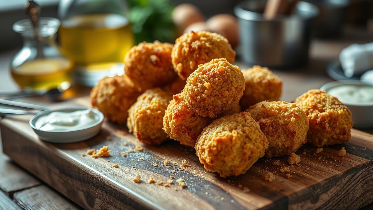 Kroketit hapankaalilla ja sienillä – rapeat, sopivat täydellisesti borssikeittoon.